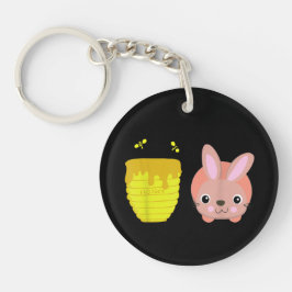 Honey Bunny Schattige & Funny Rabbit Dierenvriende Sleutelhanger