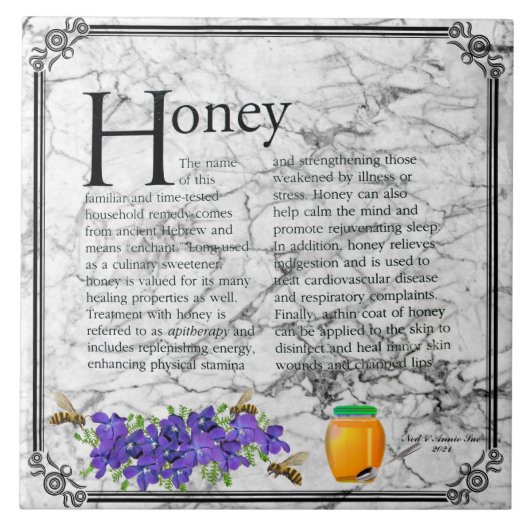 HONEY CERAMIC TEGEL TEGELTJE (Voorkant)