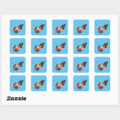 Honey Chat Vierkante Sticker (Vel)