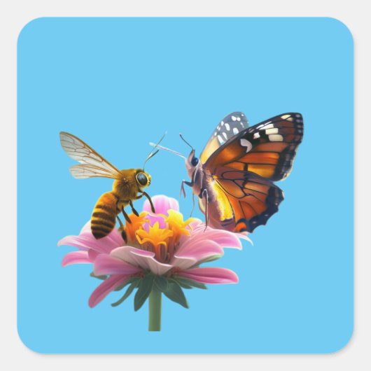 Honey Chat Vierkante Sticker (Voorkant)