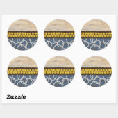 Honey Comb Abstract I Ronde Sticker (Vel)