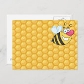 Honey Comb Bee Briefkaart (Voorkant / Achterkant)