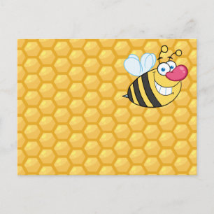 Honey Comb Bee Briefkaart