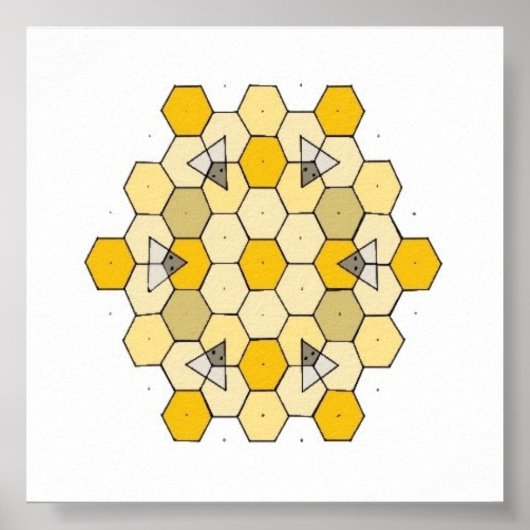 Honey Comb Rangoli Poster (Voorkant)