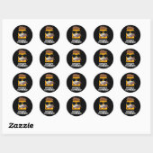 Honey Combed Funny Honey Pun Dark BG Ronde Sticker (Vel)