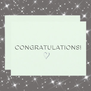 Honey Dew Elegant Alle gelegenheden Congrats Flat Kaart