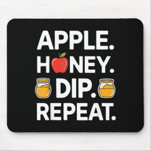 Honey Dip Repeat Grappige Rosh Hashanah Joodse Nie Muismat