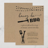 Honey Do BBQ Groom's Shower Invitation Kaart (Voorkant / Achterkant)