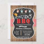 Honey Do BBQ Koppel Verlovingsuitnodiging Kaart (Voorkant)
