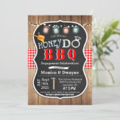 Honey Do BBQ Koppel Verlovingsuitnodiging Kaart (Staand voorkant)