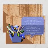 Honey-Do Couples Shower (blauw) Uitnodiging (Voorkant / Achterkant)