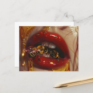 Honey Drip Beauty – Sensuele Gouden Portretten van Briefkaart