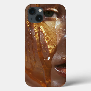 Honey Drip Beauty – Sensuele Gouden Portretten van iPhone 13 Hoesje