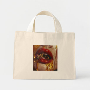 Honey Drip Beauty – Sensuele Gouden Portretten van Mini Tote Bag