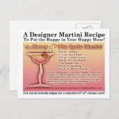 Honey Fitz Spritz Martini Recipe Briefkaart (Voorkant / Achterkant)