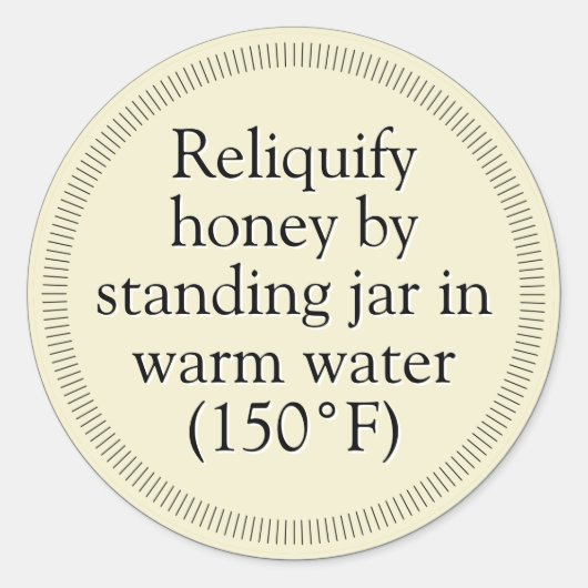 Honey Granululation Gold Classic Round Sticker (Voorkant)