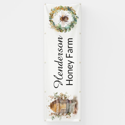 Honey Hive en Bee Business Banner (Verticaal)
