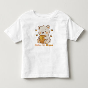 Honey Hug Beer Cute Dier Aangepaste Illustratie Kinder Shirts