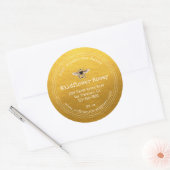 Honey Jar Étiquette Honeybee Apiary Classic Gold (Enveloppe)