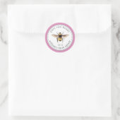 Honey Jar Étiquette Honeybee Apiary Fuchsia rose (Sac)