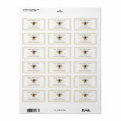 Honey Jar Étiquette Honeybee Apiary Honeycomb Anti (Feuille entière)