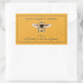 Honey Jar Étiquette Honeybee Apiary Honeypeb Jaune (Sac)