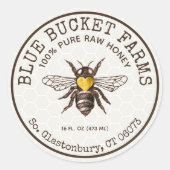 Honey Jar Étiquette Honeypeb Bee (Devant)