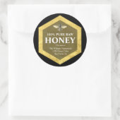 Honey Jar Étiquette | Nom de l'abeille et de l'abe (Sac)