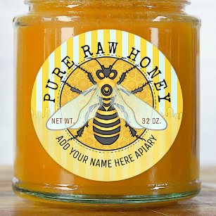 Honey Jar Étiquettes   Honeybee Honeypeb Bee Apiar