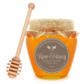  Honey Jar Label Bee Apiary Ronde Sticker