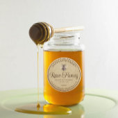  Honey Jar Label Bee Apiary Ronde Sticker