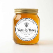  Honey Jar Label Bee Apiary Ronde Sticker