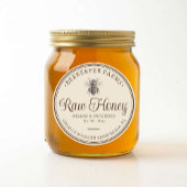  Honey Jar Label Bee Apiary Ronde Sticker