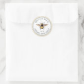 Honey Jar Label Honeybee Apiary Antiek White (Tas)