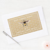 Honey Jar Label Honeybee Apiary Honeycomb Kraft (Envelop)