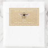 Honey Jar Label Honeybee Apiary Honeycomb Kraft (Tas)