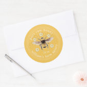 Honey Jar Label Honeybee Apiary Yellow (Envelop)