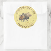 Honey Jar Label | honingbij en honingraat (Tas)