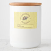 Honey Jar Label |  Honingbijen en Honingraat Voedselcontainer Etiket (Voorkant)