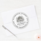 Honey Jar Label ( Skep) stippelrand (Envelop)