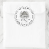 Honey Jar Label ( Skep) stippelrand (Tas)