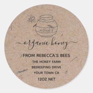Honey Jar Labels Honingbijen Apiary