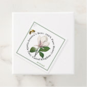 Honey Jar Neck Label met Magnolia Flower en Bee (In situ)