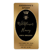 Honey jar script moderne queen bee étiquette (Devant)