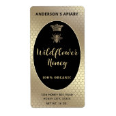 Honey jar script moderne queen bee étiquette (Devant)