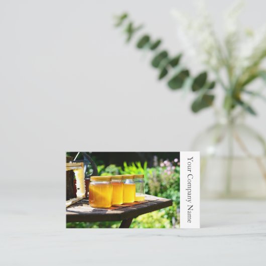 Honey Jars en Honeycomb - Visitekaartje (Staand voorkant)