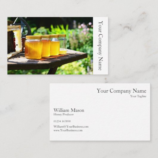 Honey Jars en Honeycomb - Visitekaartje (Voorkant / Achterkant)