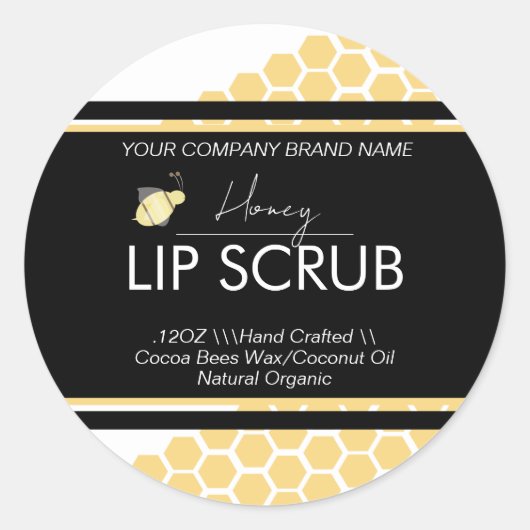 Honey Lip Business Packaging Square Sticker (Voorkant)