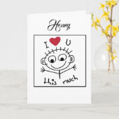 HONEY "LOVE YOU" & "MISS YOU" ZIJN HIER EEN PAAR V KAART (Gele Bloem)