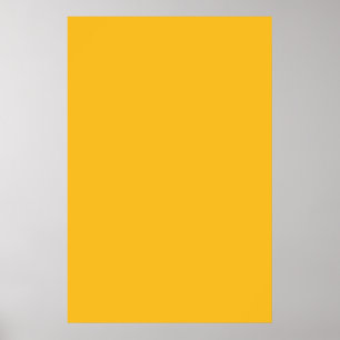 Honey Mustard Yellow Solid Trend Color Background Poster